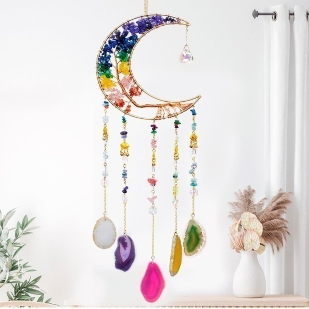 7 Chakra Crystal Dream Catcher NWT
